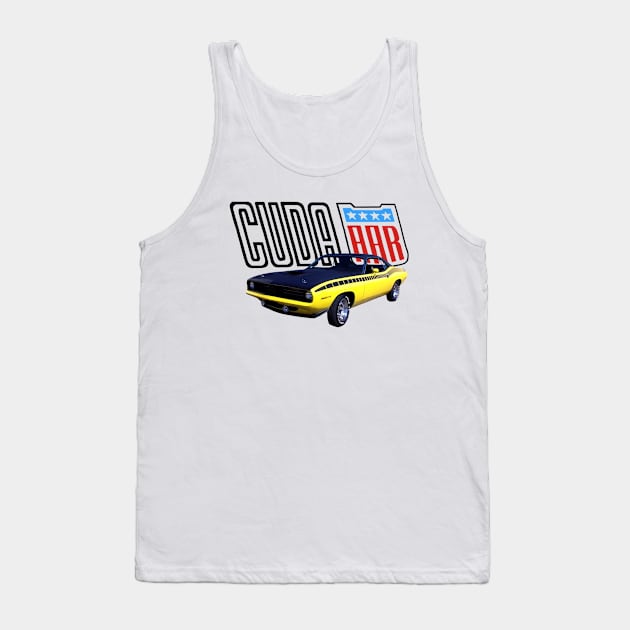 Yellow 1970 AAR  Cuda Tank Top by Permages LLC